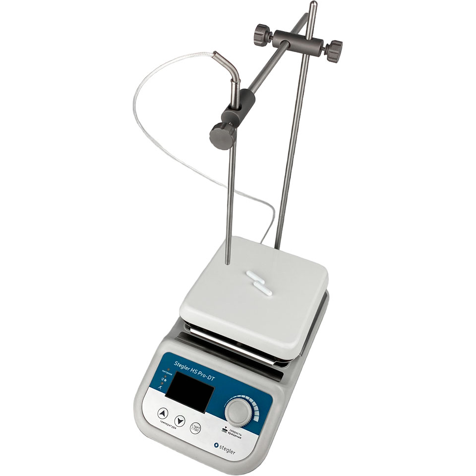 Мешалка магнитная Stegler HS-Pro DT (с подогревом, термодатчиком, до +380 °С)