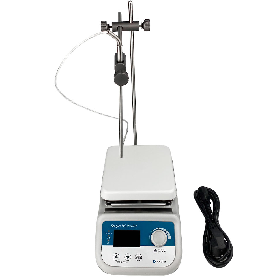 Мешалка магнитная Stegler HS-Pro DT (с подогревом, термодатчиком, до +380 °С)