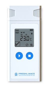 Регистратор температуры (дата-логгер) со встроенным датчиком многоразовый портативный модель AtlasLog-IUT-В7 для низких t° и сухого льда, с поверкой